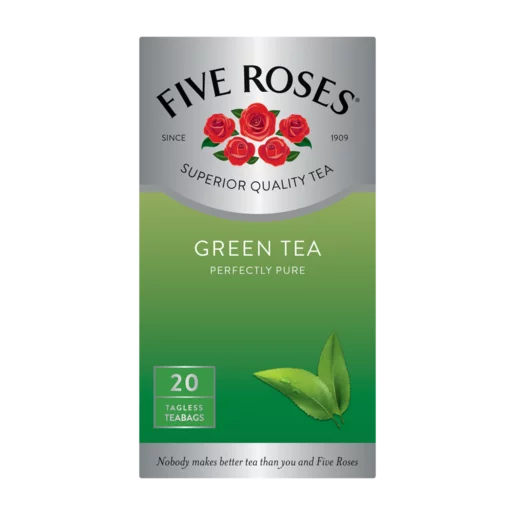 FIVE ROSES Green Tea Tagless Teabags 20s