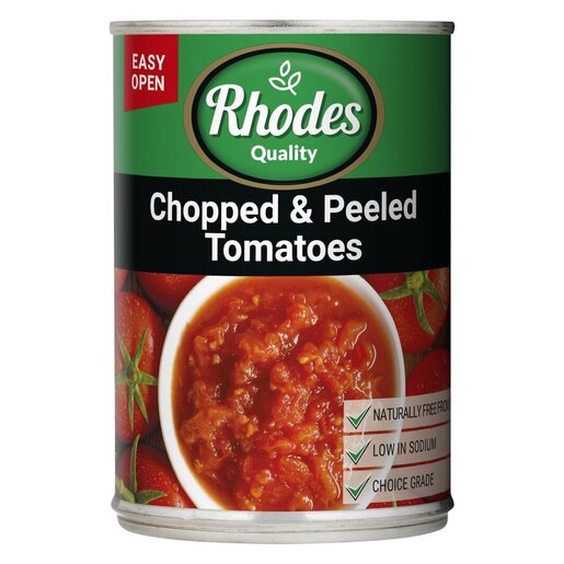 RHODES Chopped Peeled Tomato 410g x 12