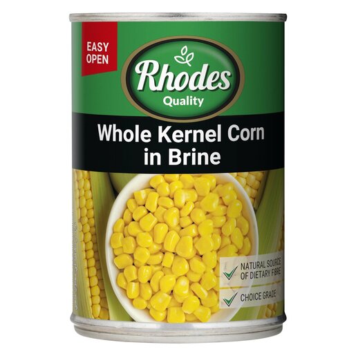 RHODES Whole Kernel Sweetcorn 410g x 12