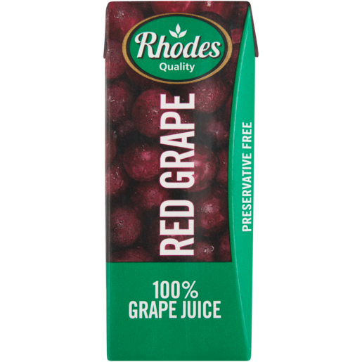 RHODES 100% Fruit Juice - Red Grape 200ml x 24