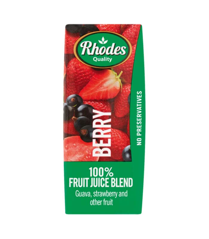 RHODES 100% Fruit Juice - Berry 200ml x 24
