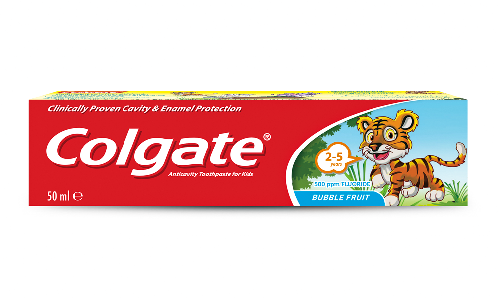 COLGATE Toothpaste Kids 2 -5 Yrs Bubblefruit 50ml