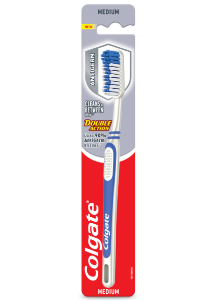 COLGATE Toothbrush Double Action Adult Twin Pack