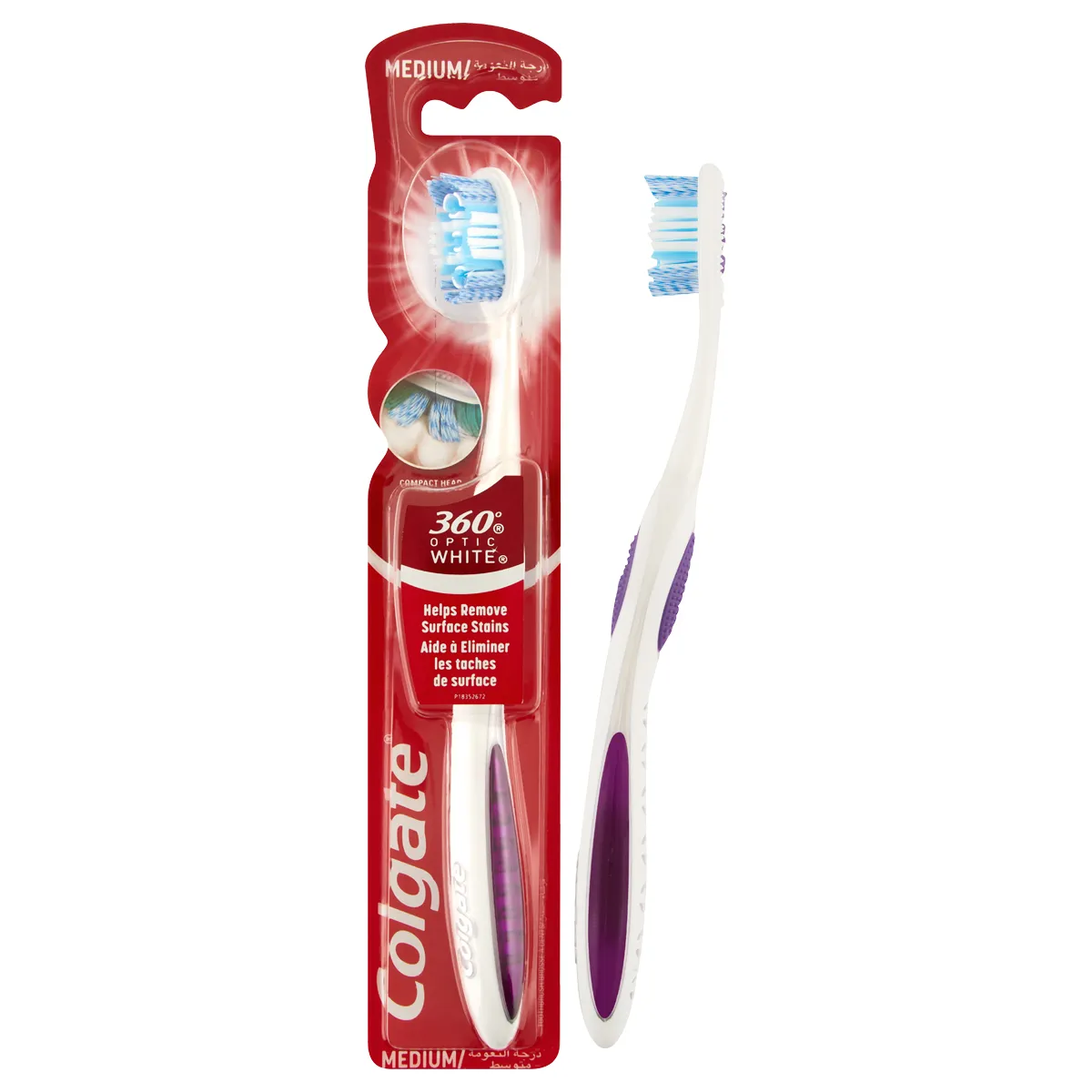 COLGATE Toothbrush 360 Optic White Medium