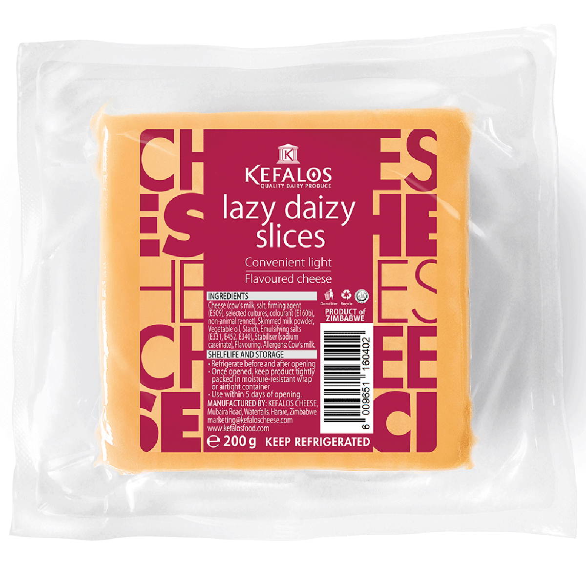 KEFALOS Lazy Daizy Cheese 10 Slices 200g