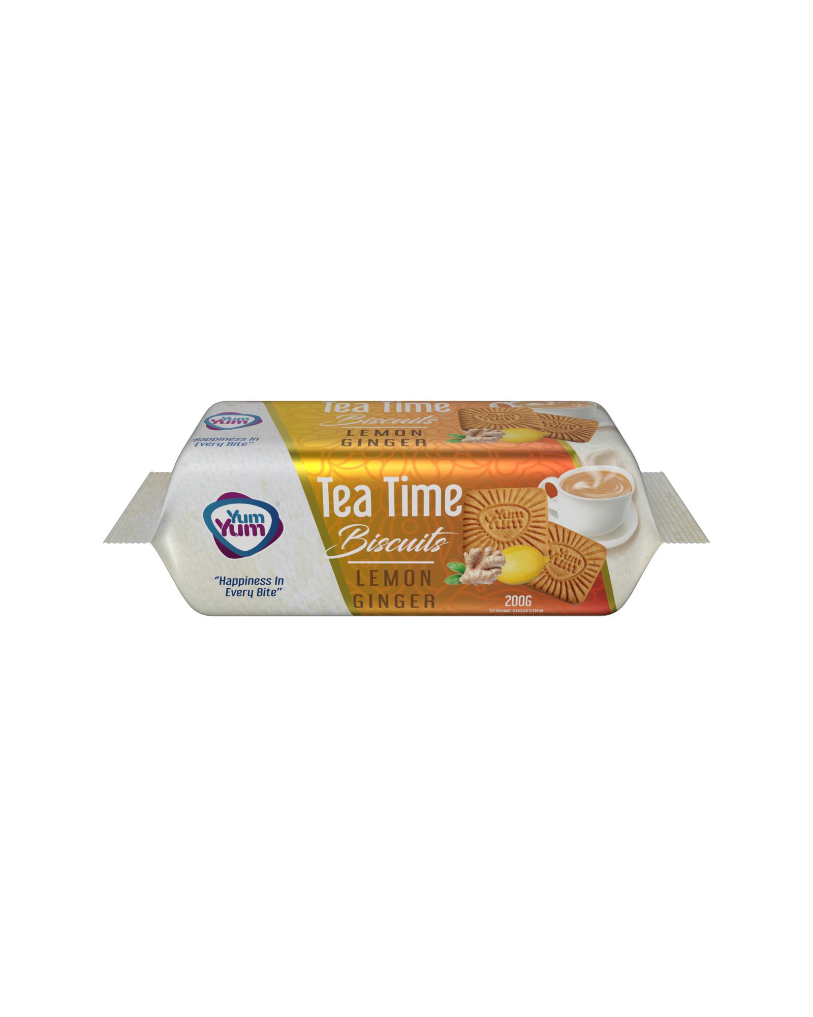 YUM YUM Tea Time Biscuits Lemon & Ginger 200g