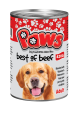 PAWS Dog Food Tin - Best of Beef 420g